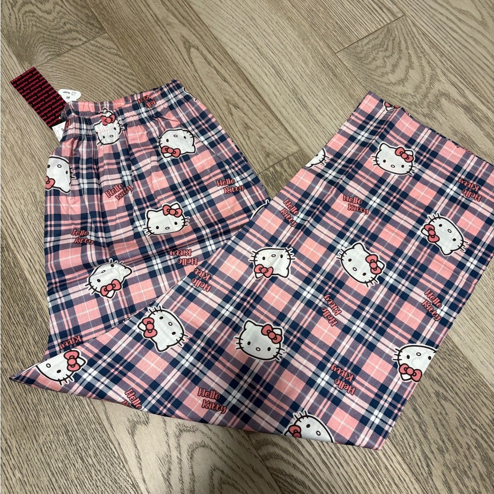 Hello Kitty Plaid Pink Pajamas Pants